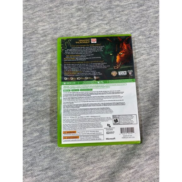 The Wolf Among Us A Telltale Games Series Microsoft XBOX 360 Video Game - Picture 2 of 2